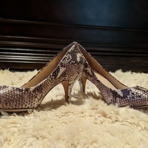 Vero Cuoio Genuine Snakeskin heels